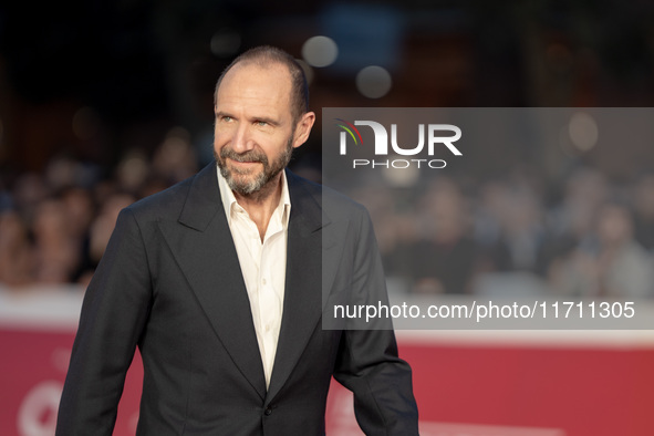 Ralph Fiennes attends the "Conclave" red carpet during the 19th Rome Film Festival at Auditorium Parco Della Musica in Rome, Italy, on Octob...