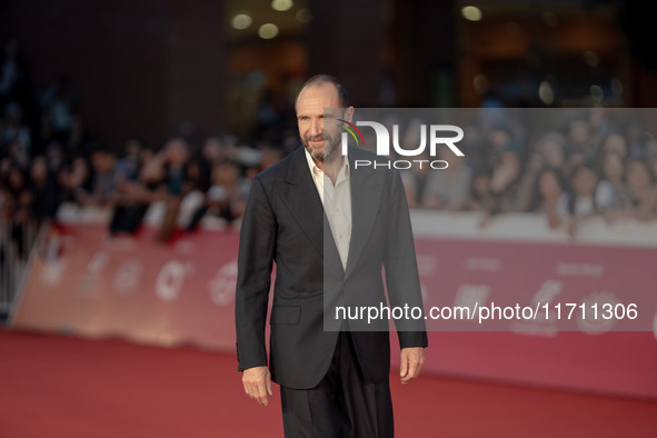 Ralph Fiennes attends the "Conclave" red carpet during the 19th Rome Film Festival at Auditorium Parco Della Musica in Rome, Italy, on Octob...