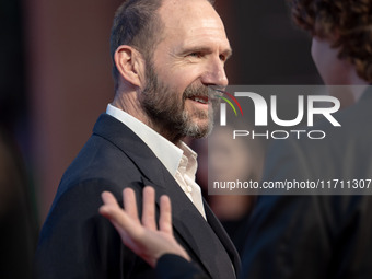 Ralph Fiennes attends the "Conclave" red carpet during the 19th Rome Film Festival at Auditorium Parco Della Musica in Rome, Italy, on Octob...