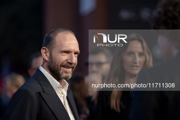 Ralph Fiennes attends the "Conclave" red carpet during the 19th Rome Film Festival at Auditorium Parco Della Musica in Rome, Italy, on Octob...