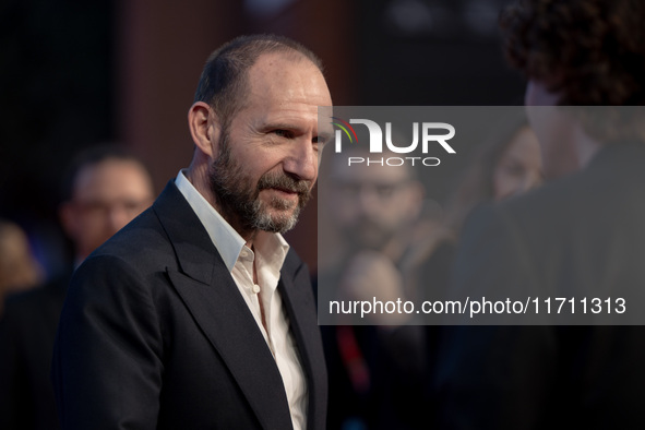 Ralph Fiennes attends the ''Conclave'' red carpet during the 19th Rome Film Festival at Auditorium Parco Della Musica in Rome, Italy, on Oct...