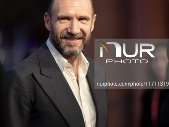 Ralph Fiennes attends the "Conclave" red carpet during the 19th Rome Film Festival at Auditorium Parco Della Musica in Rome, Italy, on Octob...