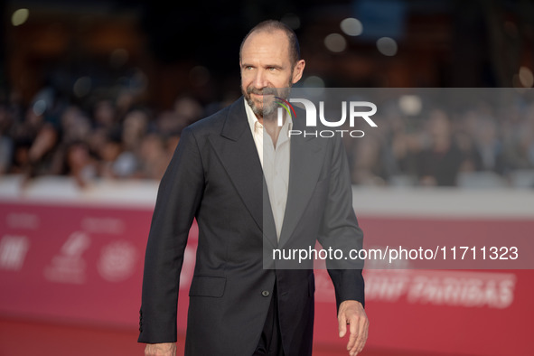 Ralph Fiennes attends the ''Conclave'' red carpet during the 19th Rome Film Festival at Auditorium Parco Della Musica in Rome, Italy, on Oct...