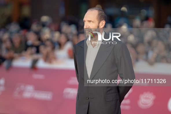 Ralph Fiennes attends the "Conclave" red carpet during the 19th Rome Film Festival at Auditorium Parco Della Musica in Rome, Italy, on Octob...