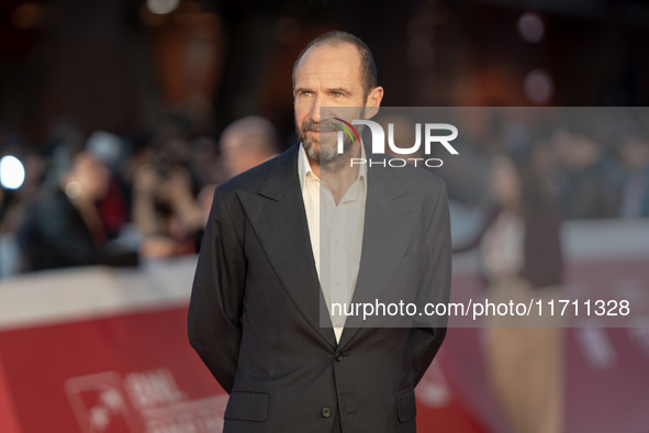 Ralph Fiennes attends the "Conclave" red carpet during the 19th Rome Film Festival at Auditorium Parco Della Musica in Rome, Italy, on Octob...