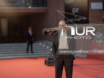 Ralph Fiennes attends the "Conclave" red carpet during the 19th Rome Film Festival at Auditorium Parco Della Musica in Rome, Italy, on Octob...