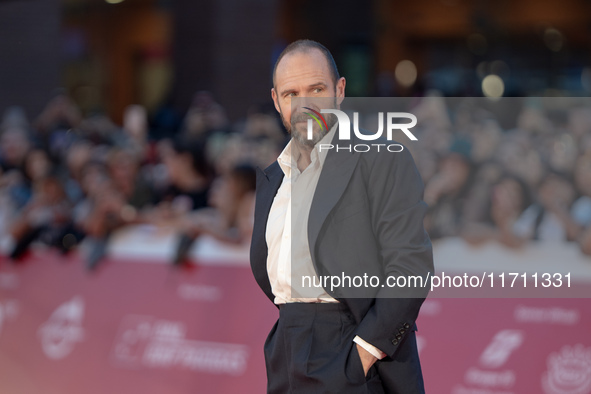 Ralph Fiennes attends the "Conclave" red carpet during the 19th Rome Film Festival at Auditorium Parco Della Musica in Rome, Italy, on Octob...