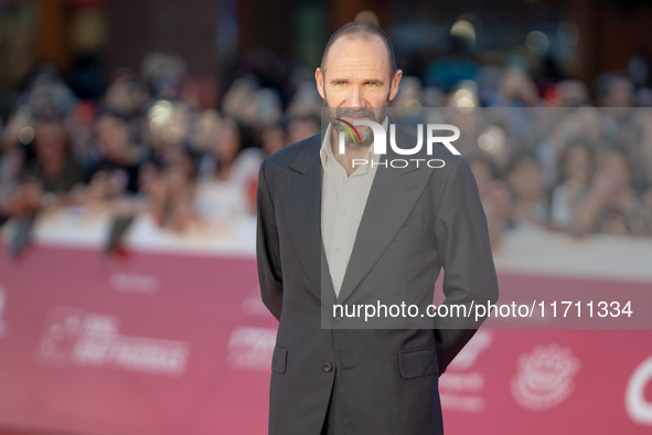 Ralph Fiennes attends the "Conclave" red carpet during the 19th Rome Film Festival at Auditorium Parco Della Musica in Rome, Italy, on Octob...