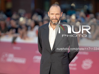 Ralph Fiennes attends the "Conclave" red carpet during the 19th Rome Film Festival at Auditorium Parco Della Musica in Rome, Italy, on Octob...