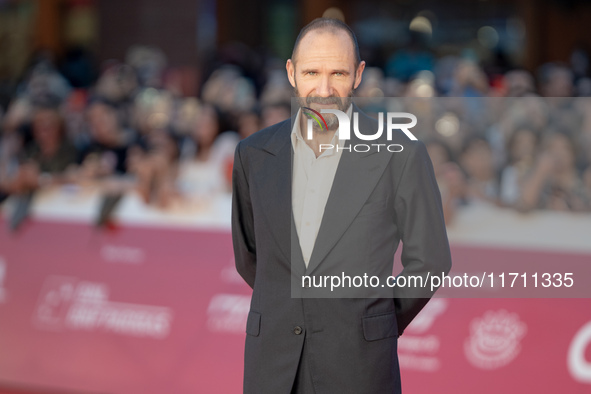 Ralph Fiennes attends the "Conclave" red carpet during the 19th Rome Film Festival at Auditorium Parco Della Musica in Rome, Italy, on Octob...