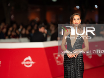 Antonia Desplat attends the ''Modi - Three Days On The Wing Of Madness'' red carpet during the 19th Rome Film Festival at Auditorium Parco D...