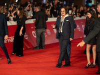 Johnny Depp attends the ''Modi - Three Days On The Wing Of Madness'' red carpet during the 19th Rome Film Festival at Auditorium Parco Della...