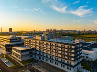 An aerial photo on October 4, 2024, shows the project of the R&D and production headquarters of Xintou Microelectronics Co., LTD in Hefei, A...