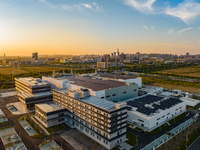 An aerial photo on October 4, 2024, shows the project of the R&D and production headquarters of Xintou Microelectronics Co., LTD in Hefei, A...