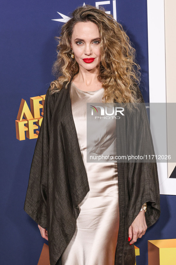 Angelina Jolie arrives at the 2024 AFI Fest - Premiere Screening Of Netflix's 'Maria' held at the TCL Chinese Theatre IMAX on October 26, 20...