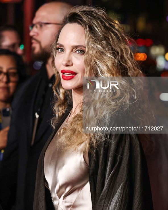 Angelina Jolie arrives at the 2024 AFI Fest - Premiere Screening Of Netflix's 'Maria' held at the TCL Chinese Theatre IMAX on October 26, 20...