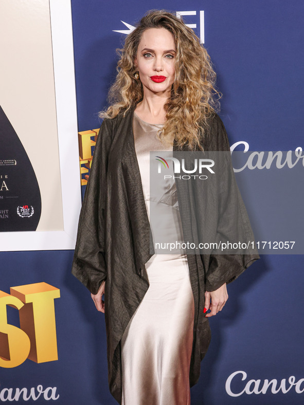 Angelina Jolie arrives at the 2024 AFI Fest - Premiere Screening Of Netflix's 'Maria' held at the TCL Chinese Theatre IMAX on October 26, 20...