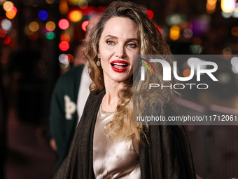 Angelina Jolie arrives at the 2024 AFI Fest - Premiere Screening Of Netflix's 'Maria' held at the TCL Chinese Theatre IMAX on October 26, 20...