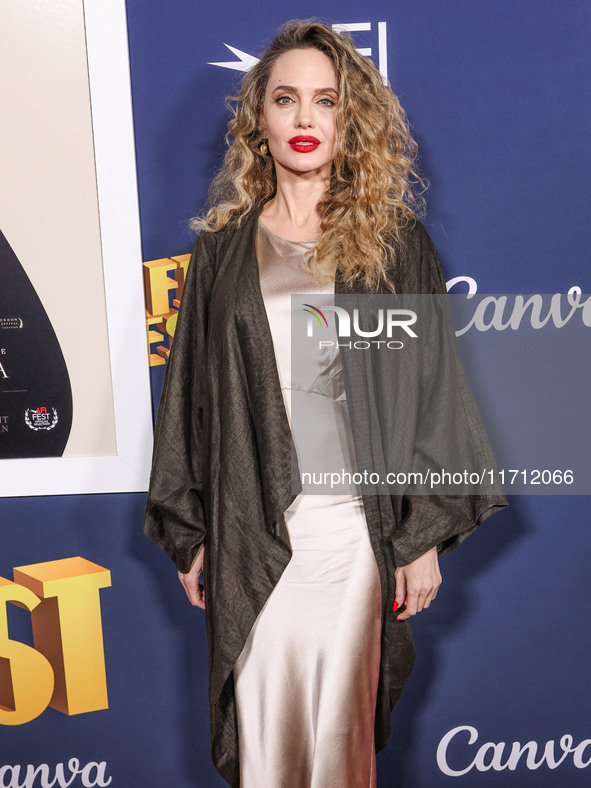 Angelina Jolie arrives at the 2024 AFI Fest - Premiere Screening Of Netflix's 'Maria' held at the TCL Chinese Theatre IMAX on October 26, 20...