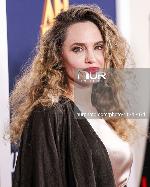 Angelina Jolie arrives at the 2024 AFI Fest - Premiere Screening Of Netflix's 'Maria' held at the TCL Chinese Theatre IMAX on October 26, 20...