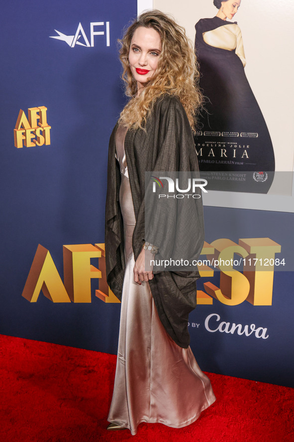 Angelina Jolie arrives at the 2024 AFI Fest - Premiere Screening Of Netflix's 'Maria' held at the TCL Chinese Theatre IMAX on October 26, 20...