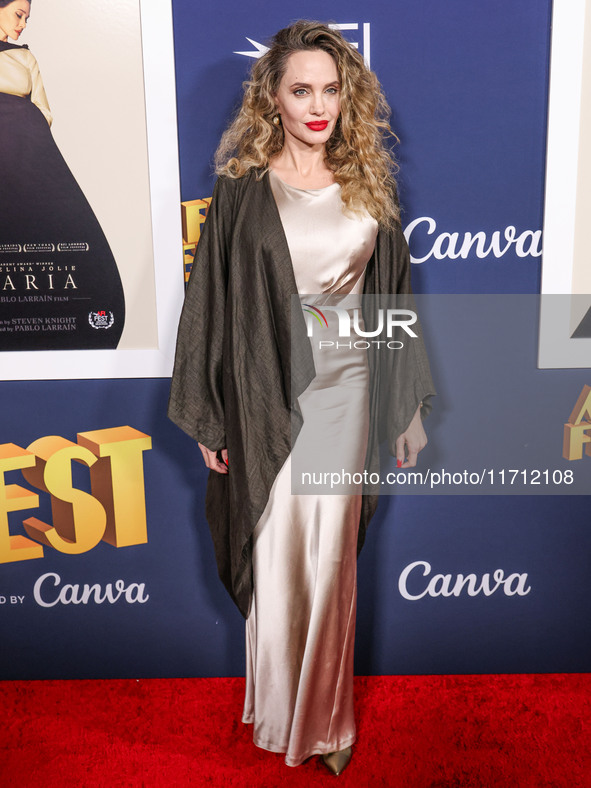 Angelina Jolie arrives at the 2024 AFI Fest - Premiere Screening Of Netflix's 'Maria' held at the TCL Chinese Theatre IMAX on October 26, 20...