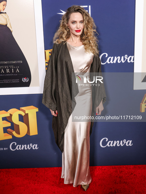 Angelina Jolie arrives at the 2024 AFI Fest - Premiere Screening Of Netflix's 'Maria' held at the TCL Chinese Theatre IMAX on October 26, 20...