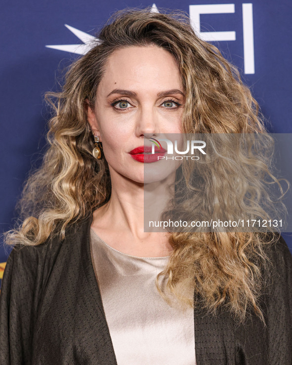 Angelina Jolie arrives at the 2024 AFI Fest - Premiere Screening Of Netflix's 'Maria' held at the TCL Chinese Theatre IMAX on October 26, 20...