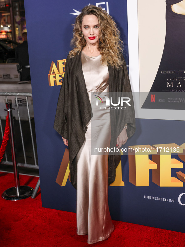 Angelina Jolie arrives at the 2024 AFI Fest - Premiere Screening Of Netflix's 'Maria' held at the TCL Chinese Theatre IMAX on October 26, 20...