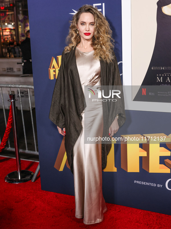 Angelina Jolie arrives at the 2024 AFI Fest - Premiere Screening Of Netflix's 'Maria' held at the TCL Chinese Theatre IMAX on October 26, 20...