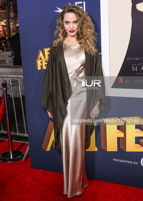 Angelina Jolie arrives at the 2024 AFI Fest - Premiere Screening Of Netflix's 'Maria' held at the TCL Chinese Theatre IMAX on October 26, 20...