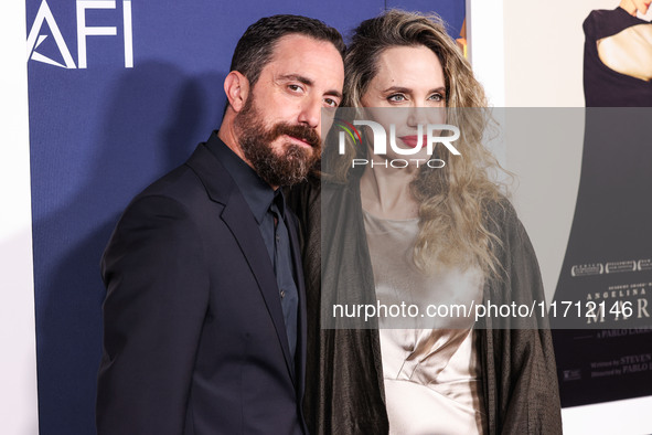 Pablo Larrain and Angelina Jolie arrive at the 2024 AFI Fest - Premiere Screening Of Netflix's 'Maria' held at the TCL Chinese Theatre IMAX...