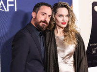 Pablo Larrain and Angelina Jolie arrive at the 2024 AFI Fest - Premiere Screening Of Netflix's 'Maria' held at the TCL Chinese Theatre IMAX...