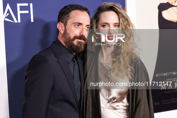 Pablo Larrain and Angelina Jolie arrive at the 2024 AFI Fest - Premiere Screening Of Netflix's 'Maria' held at the TCL Chinese Theatre IMAX...