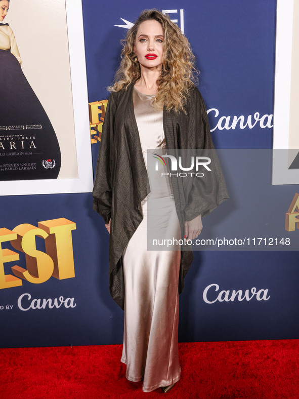 Angelina Jolie arrives at the 2024 AFI Fest - Premiere Screening Of Netflix's 'Maria' held at the TCL Chinese Theatre IMAX on October 26, 20...