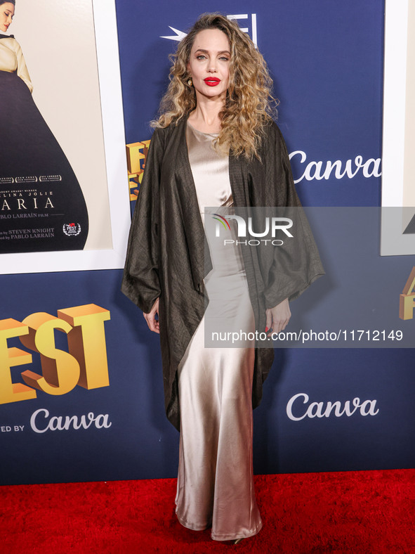 Angelina Jolie arrives at the 2024 AFI Fest - Premiere Screening Of Netflix's 'Maria' held at the TCL Chinese Theatre IMAX on October 26, 20...