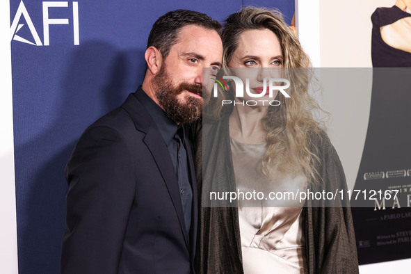 Pablo Larrain and Angelina Jolie arrive at the 2024 AFI Fest - Premiere Screening Of Netflix's 'Maria' held at the TCL Chinese Theatre IMAX...