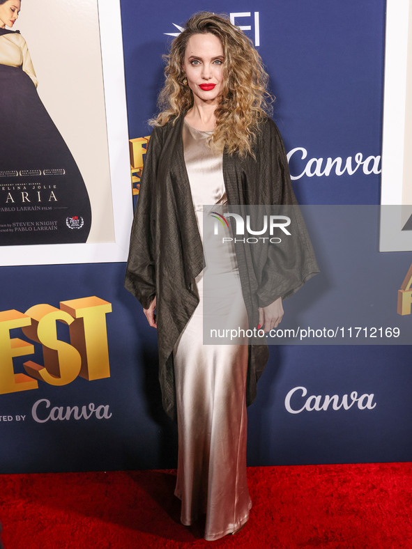 Angelina Jolie arrives at the 2024 AFI Fest - Premiere Screening Of Netflix's 'Maria' held at the TCL Chinese Theatre IMAX on October 26, 20...