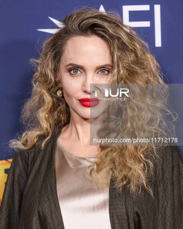 Angelina Jolie arrives at the 2024 AFI Fest - Premiere Screening Of Netflix's 'Maria' held at the TCL Chinese Theatre IMAX on October 26, 20...