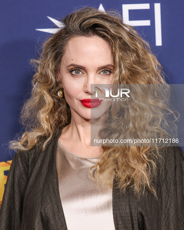 Angelina Jolie arrives at the 2024 AFI Fest - Premiere Screening Of Netflix's 'Maria' held at the TCL Chinese Theatre IMAX on October 26, 20...