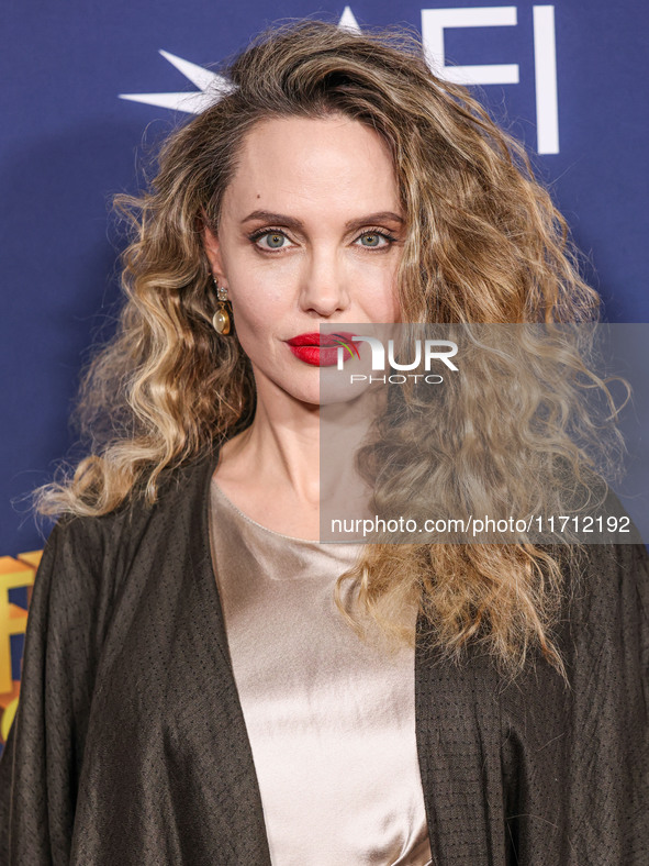 Angelina Jolie arrives at the 2024 AFI Fest - Premiere Screening Of Netflix's 'Maria' held at the TCL Chinese Theatre IMAX on October 26, 20...