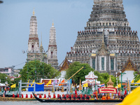 Thousands of well-wishers turn up along the shores of the Chao Phraya River in Bangkok, Thailand, on October 27, 2024, to watch Thai King Ma...