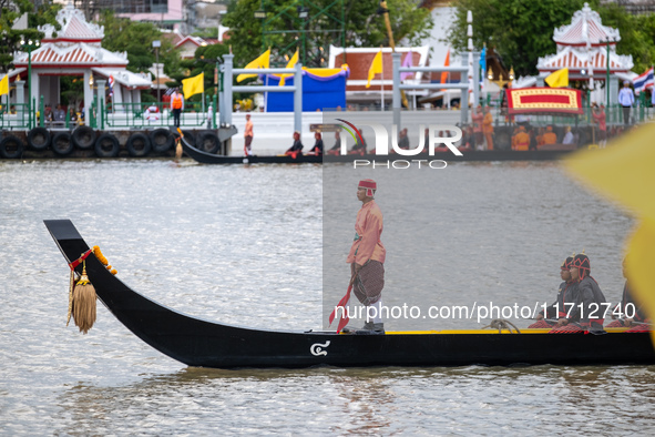 Thousands of well-wishers turn up along the shores of the Chao Phraya River in Bangkok, Thailand, on October 27, 2024, to watch Thai King Ma...