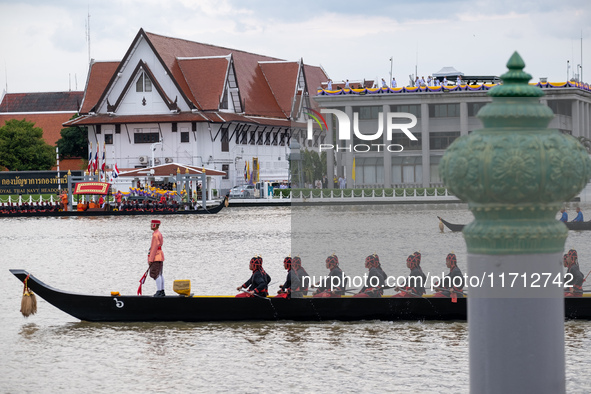 Thousands of well-wishers turn up along the shores of the Chao Phraya River in Bangkok, Thailand, on October 27, 2024, to watch Thai King Ma...