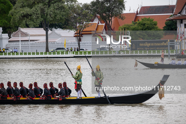 Thousands of well-wishers turn up along the shores of the Chao Phraya River in Bangkok, Thailand, on October 27, 2024, to watch Thai King Ma...