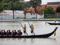 Thousands of well-wishers turn up along the shores of the Chao Phraya River in Bangkok, Thailand, on October 27, 2024, to watch Thai King Ma...