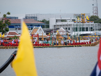 Thousands of well-wishers turn up along the shores of the Chao Phraya River in Bangkok, Thailand, on October 27, 2024, to watch Thai King Ma...