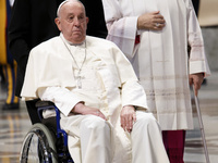 Pope Francis celebrates a Mass for the closing of the 16th General Assembly of the Synod of Bishops in St. Peter's Basilica at the Vatican o...