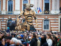 Asterion, the Minotaur, is on the Capitole place in Toulouse. French street show creator Francois Delaroziere, director of the art company '...