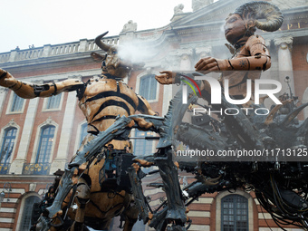 Asterion and Lilith reunite in the main square of Toulouse, the Capitole. French street show creator Francois Delaroziere, director of the a...